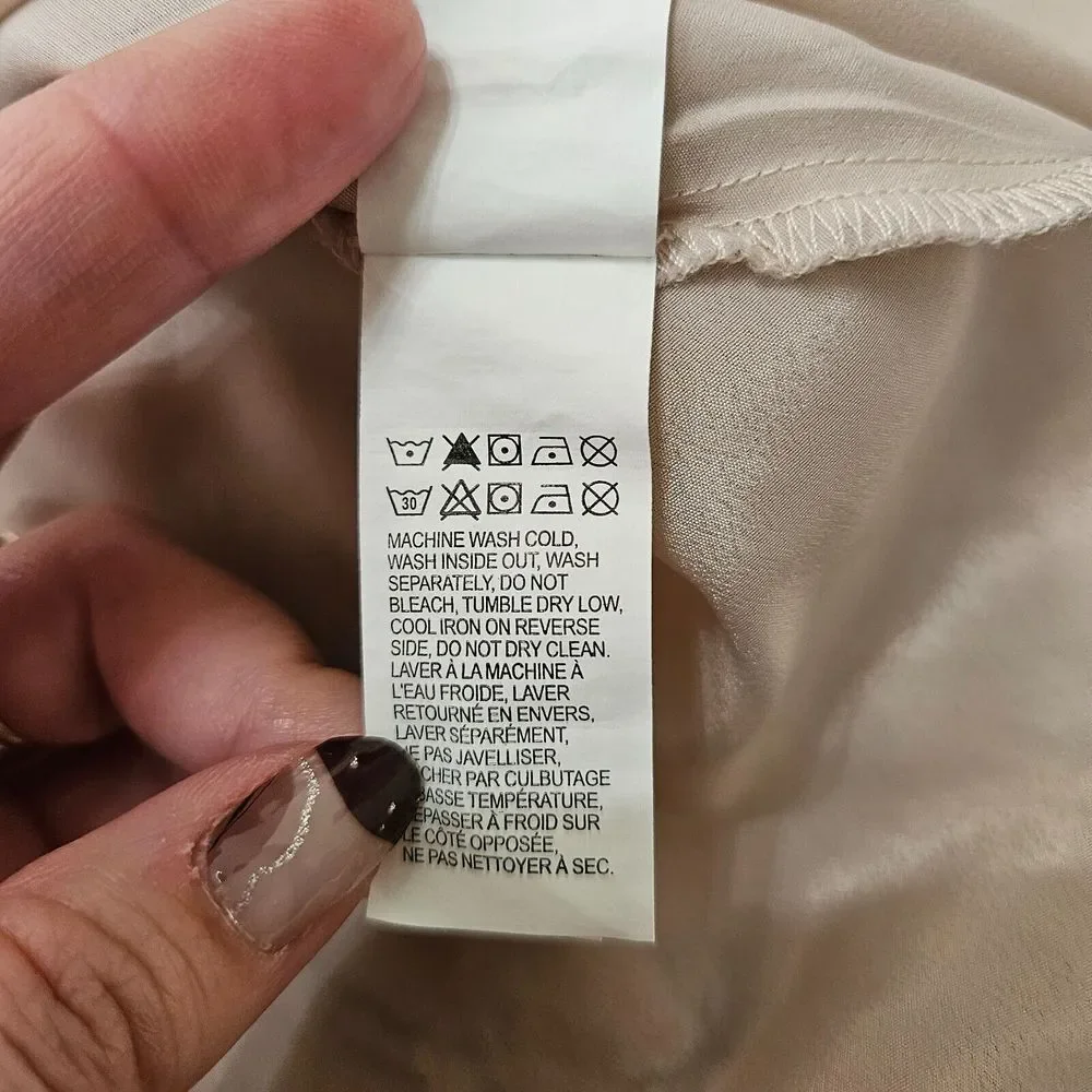 Lucky Brand Women's Floral Crinkle Flutter Sleeve Romantic Babydoll Blouse Sz XL - Picture 10 of 10